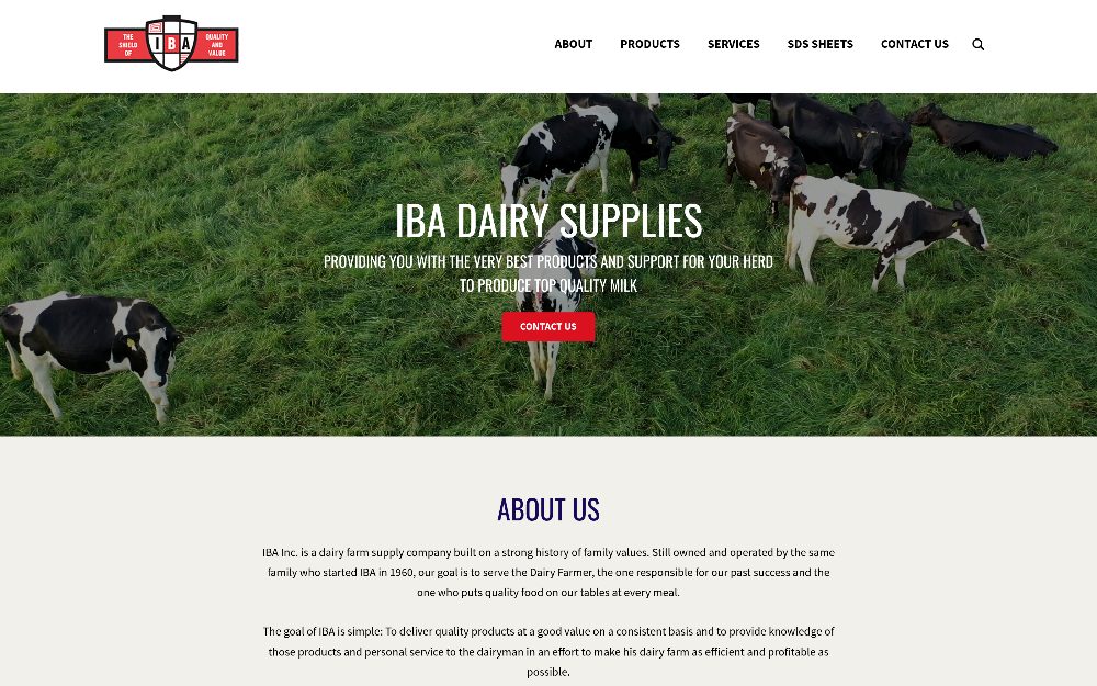 IBA Dairy website