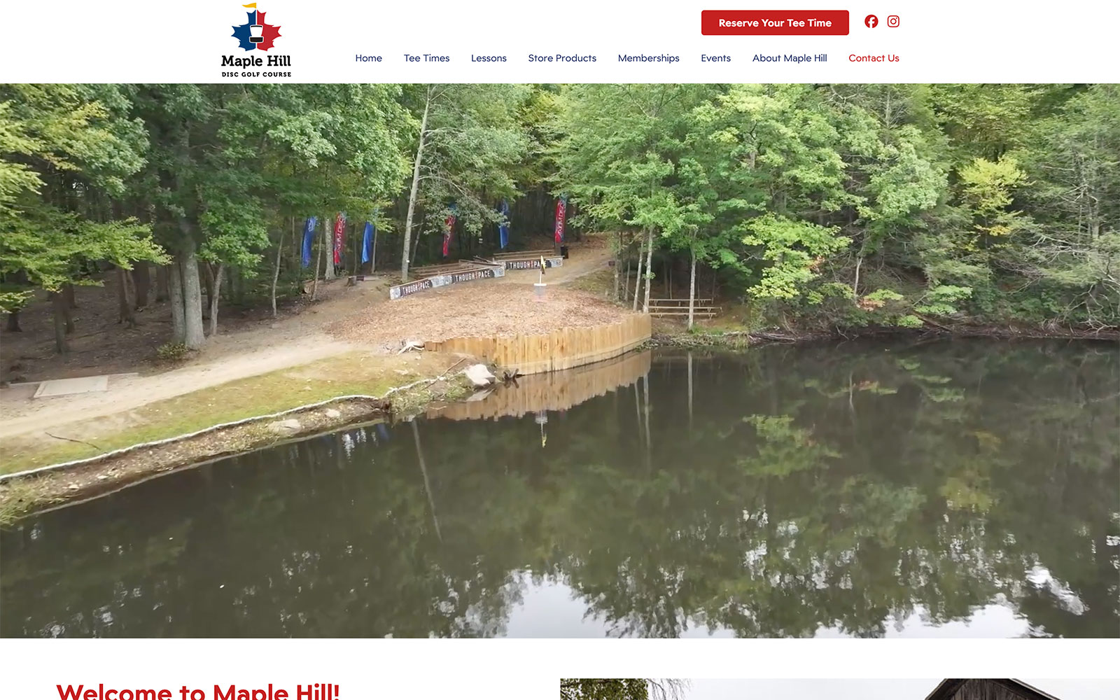 Maple Hill Disc Golf website