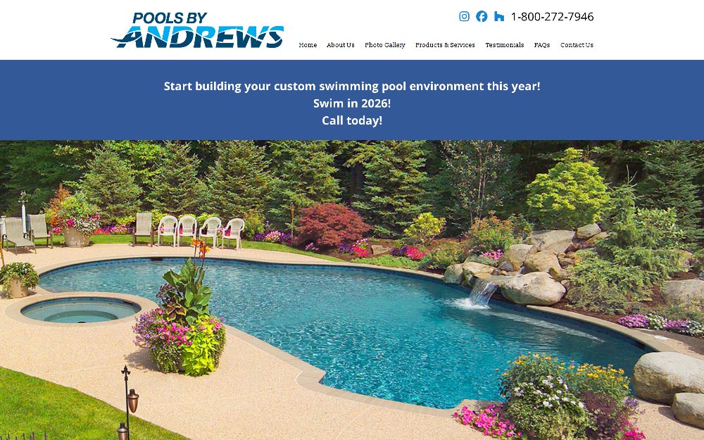 Pools by Andrews website